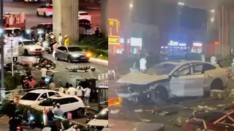 信阳南虹广场车祸